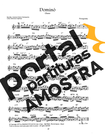 Pixinguinha  partitura para Bandolim