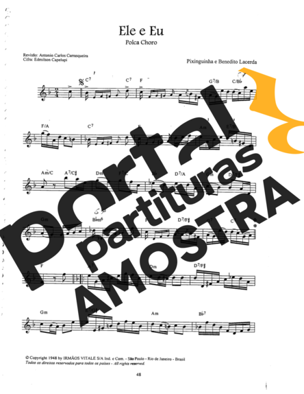 Pixinguinha  partitura para Bandolim