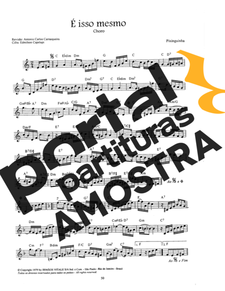 Pixinguinha  partitura para Bandolim
