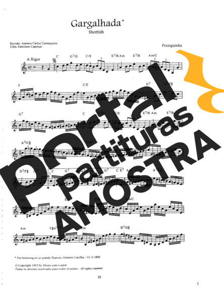Pixinguinha  partitura para Cavaco