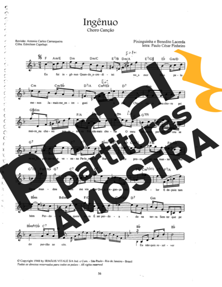 Pixinguinha  partitura para Bandolim