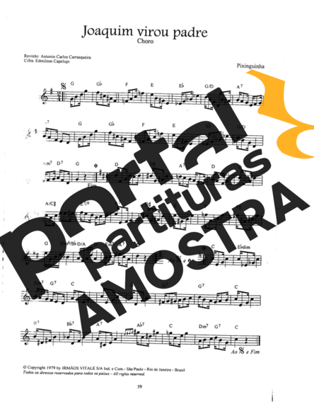 Pixinguinha  partitura para Bandolim