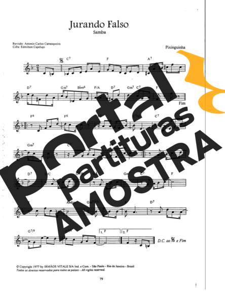 Pixinguinha  partitura para Bandolim