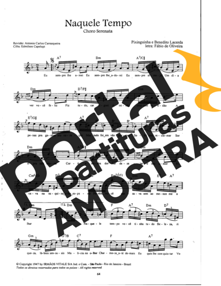 Pixinguinha  partitura para Cavaco