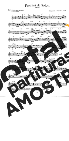 Pixinguinha  partitura para Bandolim