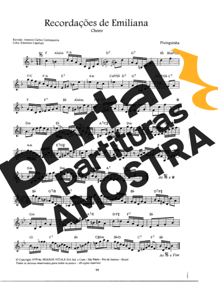 Pixinguinha  partitura para Bandolim