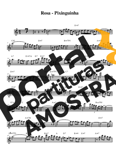 Pixinguinha  partitura para Saxofone Alto (Eb)
