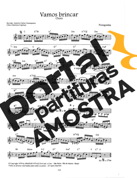 Pixinguinha  partitura para Bandolim