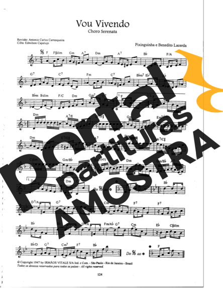 Pixinguinha  partitura para Bandolim