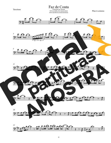 Placa Luminosa  partitura para Trombone