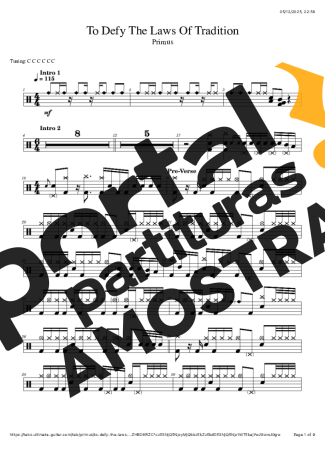 Primus  partitura para Bateria