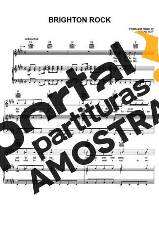 Queen  partitura para Piano