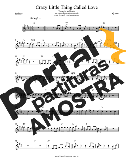 Queen  partitura para Teclado
