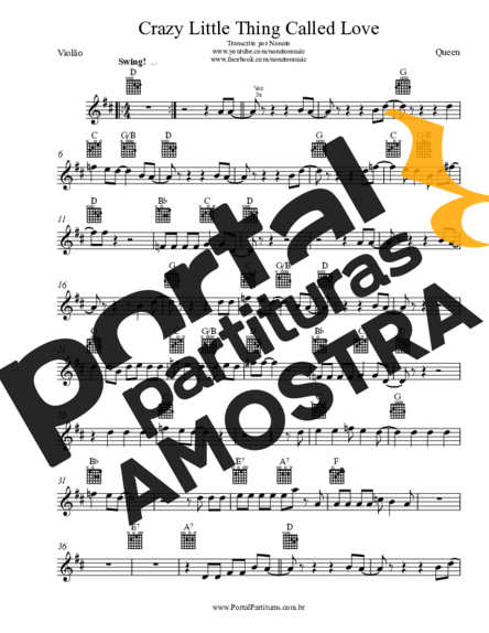 Queen  partitura para Violão