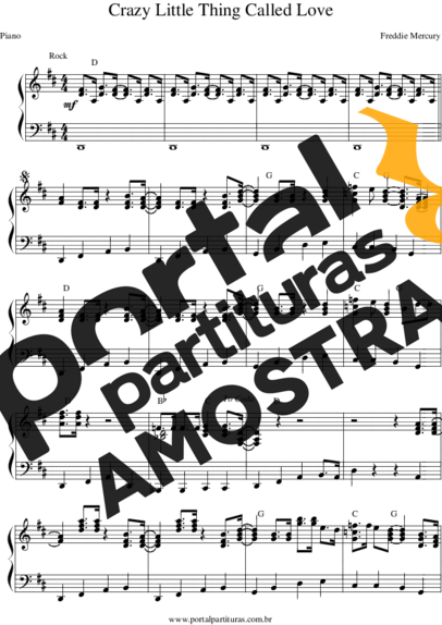 Queen  partitura para Piano