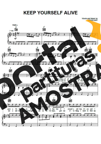 Queen  partitura para Piano