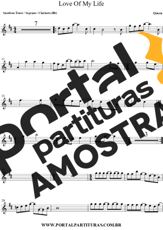 Queen  partitura para Clarinete (Bb)