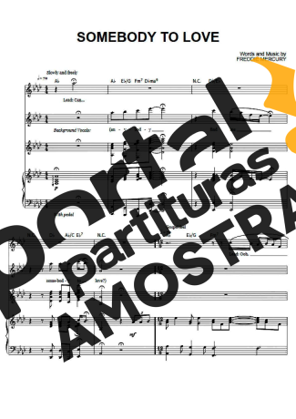 Queen  partitura para Piano