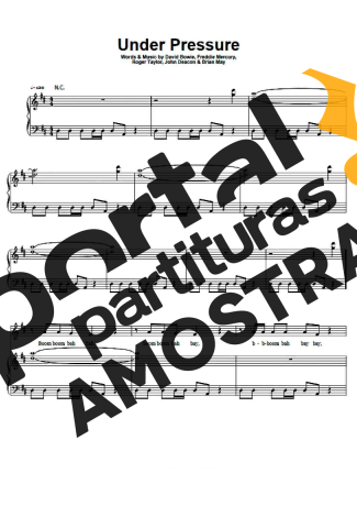 Queen  partitura para Piano