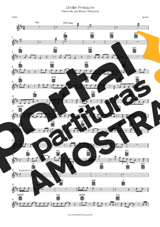 Queen  partitura para Violão