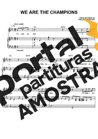 Queen  partitura para Piano