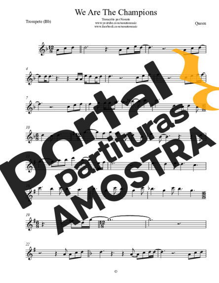 Queen  partitura para Trompete