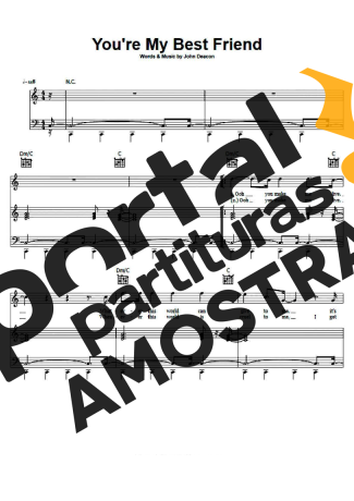 Queen  partitura para Piano
