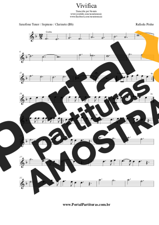 Rafaela Pinho Vivifica partitura para Clarinete (Bb)