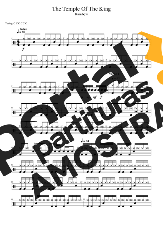 Rainbow  partitura para Bateria