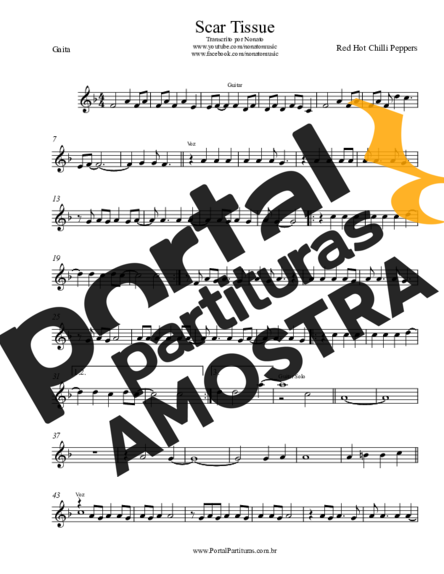 Red Hot Chili Peppers  partitura para Gaita