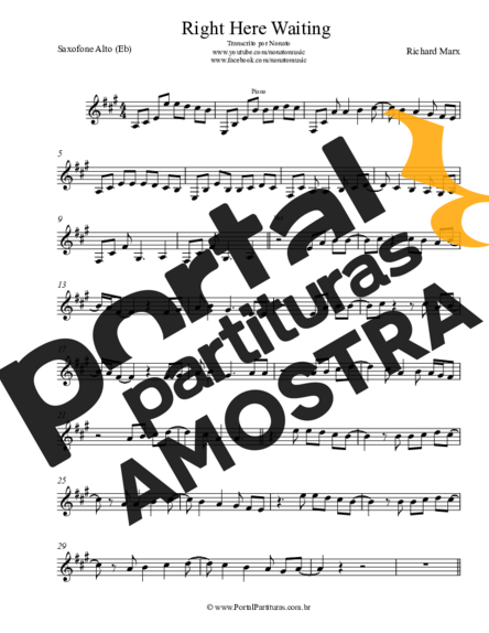 Richard Marx  partitura para Saxofone Alto (Eb)