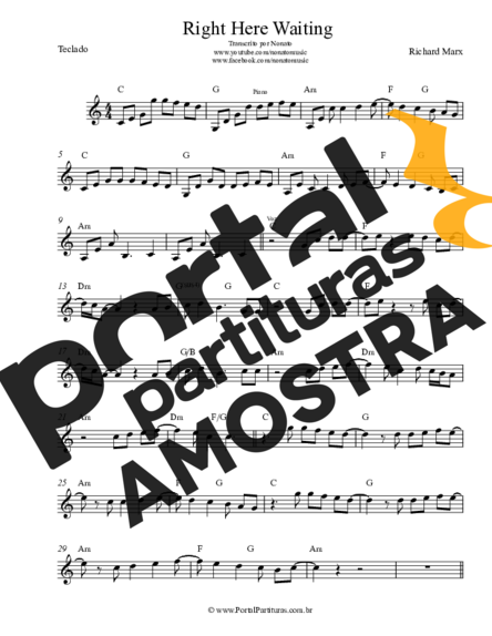 Richard Marx  partitura para Teclado