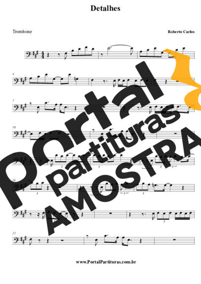 Roberto Carlos  partitura para Trombone