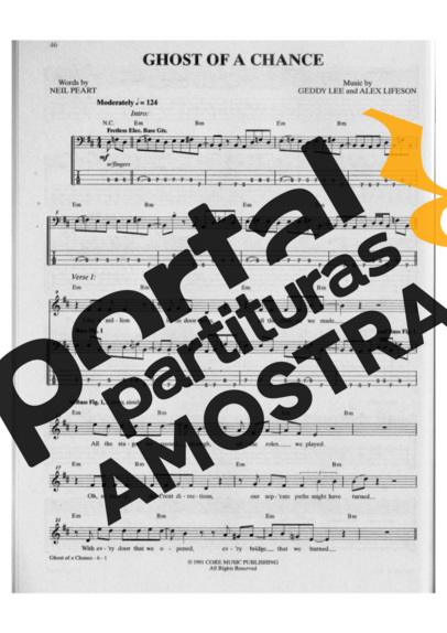 Rush  partitura para Contra Baixo