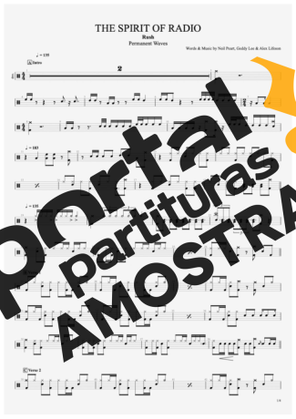 Rush  partitura para Bateria