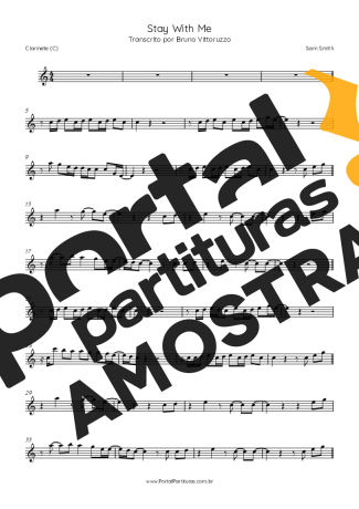 Sam Smith  partitura para Clarinete (C)