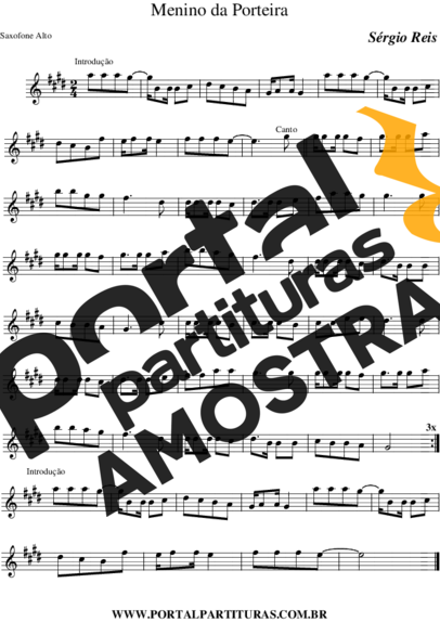 Sérgio Reis  partitura para Saxofone Alto (Eb)