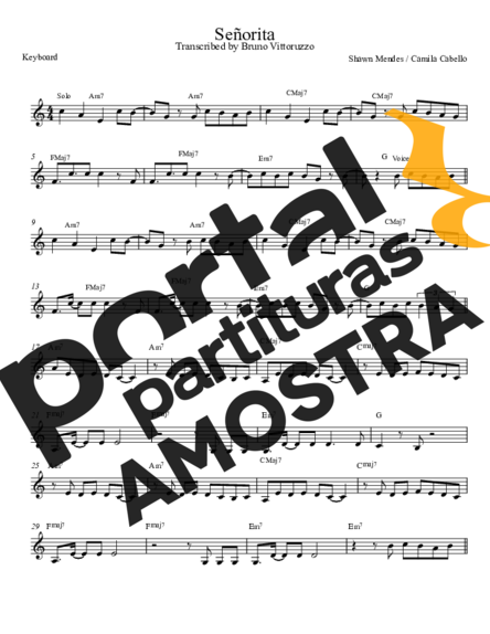 Shawn Mendes and Camila Cabello  partitura para Teclado