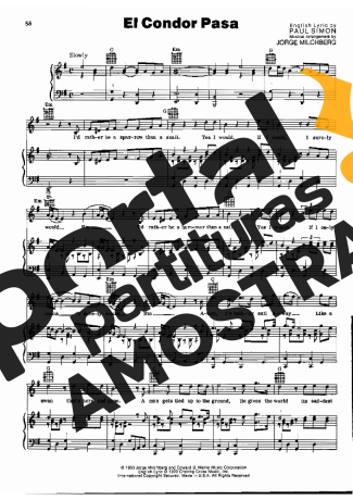 Simon and Garfunkel  partitura para Piano