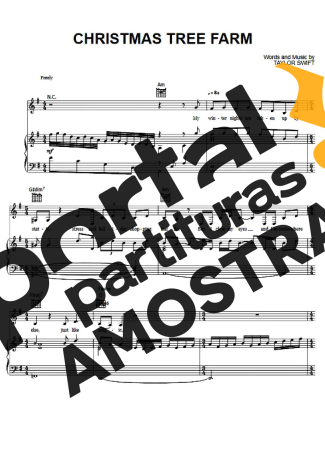 Taylor Swift  partitura para Piano