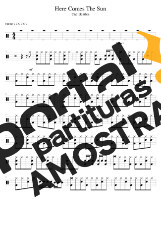 The Beatles  partitura para Bateria