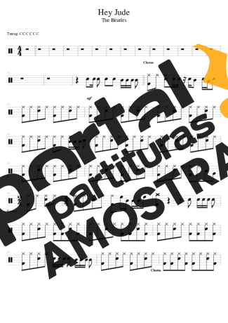 The Beatles  partitura para Bateria