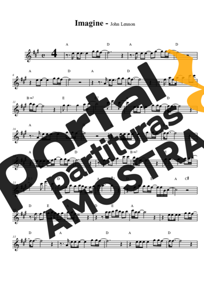 The Beatles Imagine partitura para Saxofone Alto (Eb)