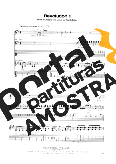 The Beatles  partitura para Guitarra