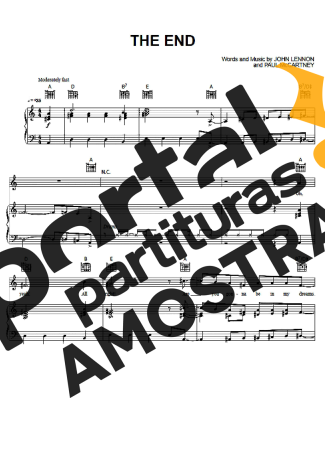 The Beatles  partitura para Piano