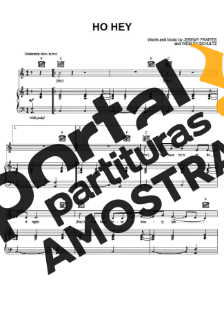 The Lumineers  partitura para Piano