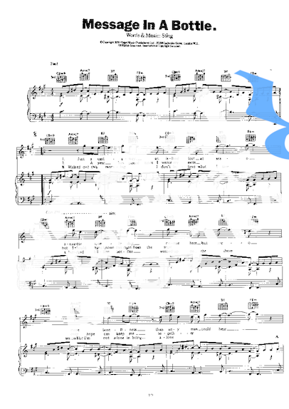 The Police  partitura para Piano