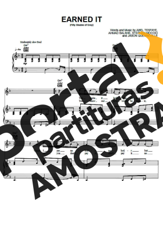 The Weeknd  partitura para Piano