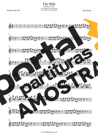 The Weeknd  partitura para Saxofone Alto (Eb)
