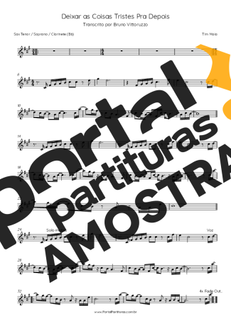Tim Maia  partitura para Saxofone Tenor Soprano (Bb)